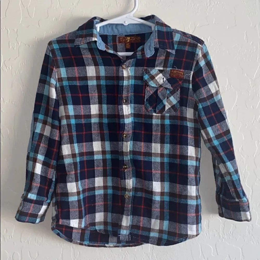 Boys’ 7 For All Mankind Plaid Shirt